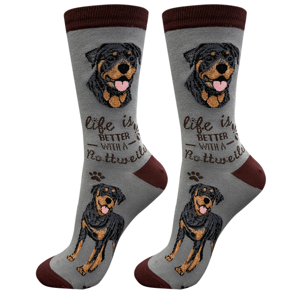 Life is Better Socks Rottweiler