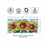 Stained Glass Sunflower Stalk Sassafras Insert Mat