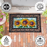 Stained Glass Sunflower Stalk Sassafras Insert Mat