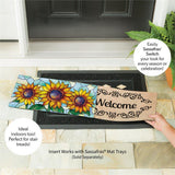 Stained Glass Sunflower Stalk Sassafras Insert Mat