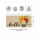 Hello Fall Bow Florals Sassafras Insert Mat