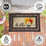 Hello Fall Bow Florals Sassafras Insert Mat
