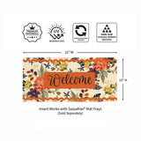 Fall Floral Welcome Sassafras Insert Mat
