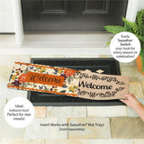 Fall Floral Welcome Sassafras Insert Mat