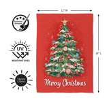 Heartfelt Cheer Christmas Tree Suede Garden Flag