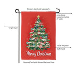 Heartfelt Cheer Christmas Tree Suede Garden Flag