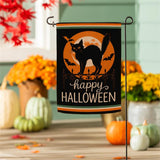 Pet Central Moonlit Black Cat Suede Garden Flag
