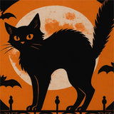 Pet Central Moonlit Black Cat Suede Garden Flag