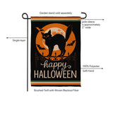 Pet Central Moonlit Black Cat Suede Garden Flag