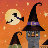Haunted House Nighttime Suede Garden Flag