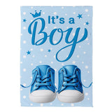It's a Boy Blue Suede Garden Flag