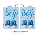 It's a Boy Blue Suede Garden Flag