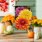 Fall Mums Suede Garden Flag