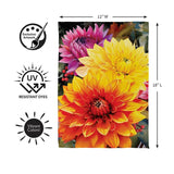 Fall Mums Suede Garden Flag