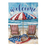 Patriotic Paradise Suede Garden Flag