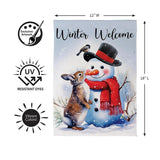 Snowman & Friends Suede Garden Flag