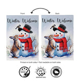 Snowman & Friends Suede Garden Flag