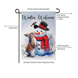 Snowman & Friends Suede Garden Flag
