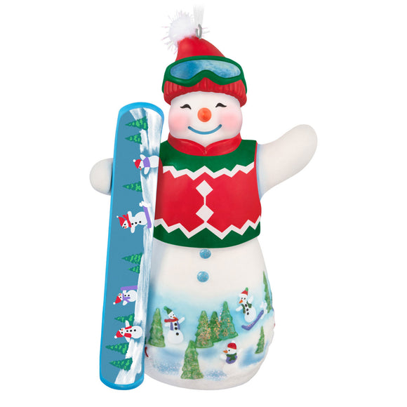 Snowtop Lodge Ollie U. Halfpipe Porcelain Ornament