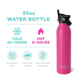 Swig Life Hot Pink Flip + Sip Water Bottle 20oz
