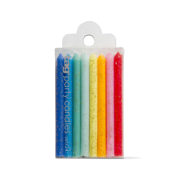 Short Party Candles Assorted Colors 24ct