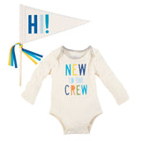 New to the Crew Crawler & Pennant Set Blue 0-3mos
