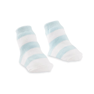 Mud Pie Blue Thick Stripe Newborn Socks