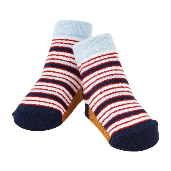 Mud Pie Blue & Red Stripe Socks