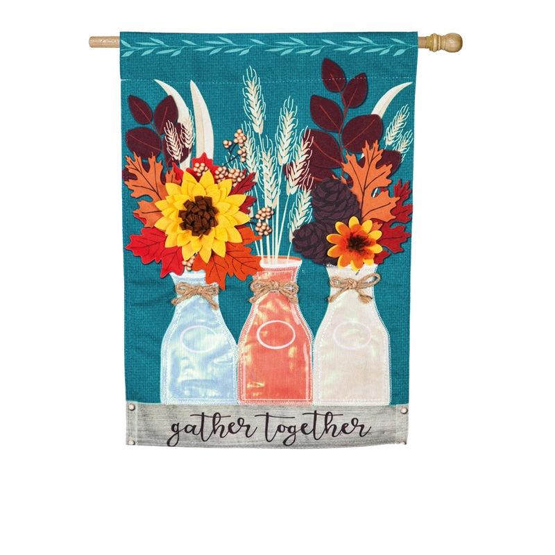 House Flag Autumn Milk Bottles