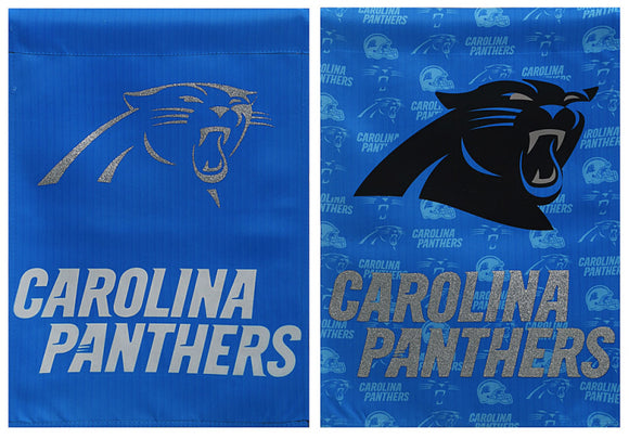 House Flag Carolina Panthers Suede Glitter