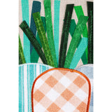 Patterned Carrots Garden Burlap Flag