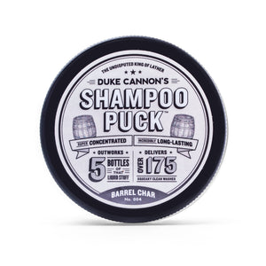 Duke Cannon Shampoo Puck Barrel Charcoal