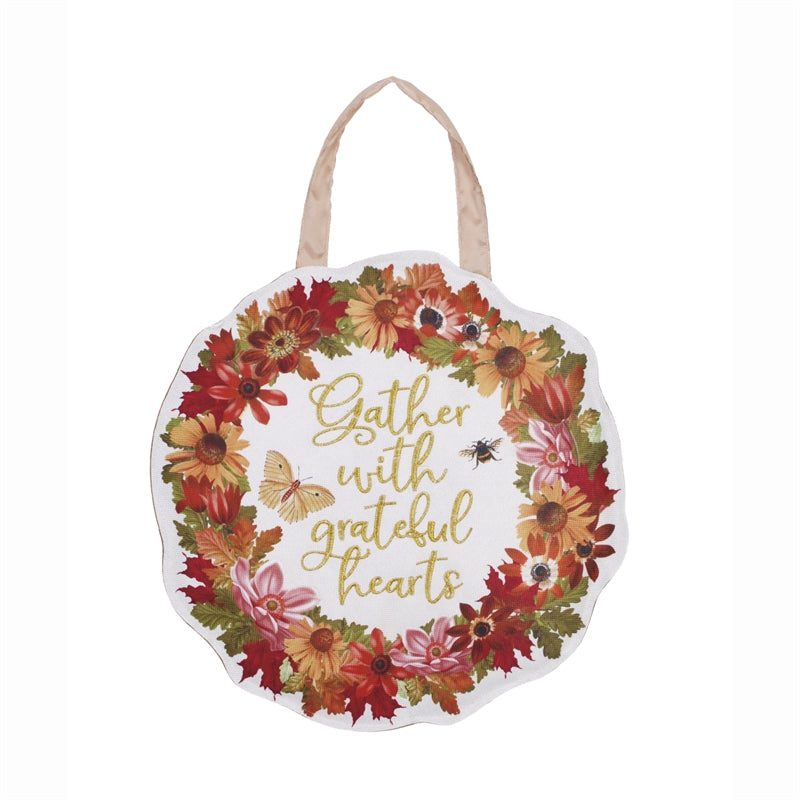 Door Decor Gather for Grateful Hearts