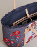 Shopper Tote Oyster Factory Floral Sprigs