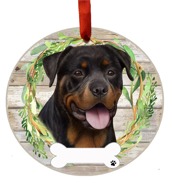 Ceramic Wreath Ornament Rottweiler