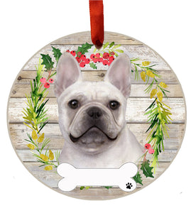 Ceramic Wreath Ornament French Bulldog