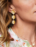 Daisy Dangle Earrings Gold