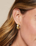 Daisy Hoop Earrings Gold