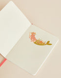Ruled Notebook Peace Love Mermaids 5x7