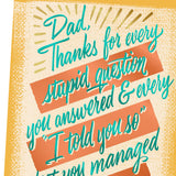 Hallmark Dad, So Lucky to Have You Father's Day Card