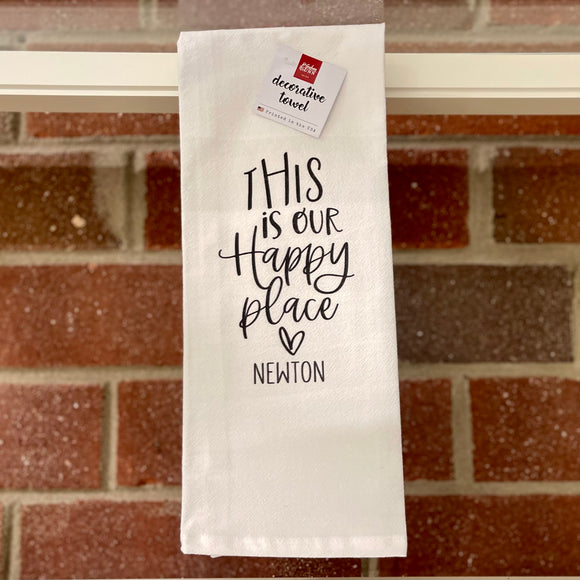 Newton Happy Place Tea Towel
