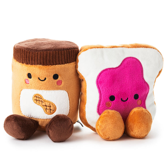 Hallmark Better Together Peanut Butter and Jelly Magnetic Plush, 5