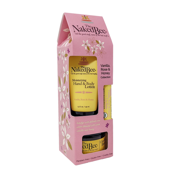The Naked Bee Vanilla Rose & Honey Gift Collection