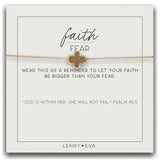 Faith Over Fear Necklace Gold Cross