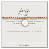 Faith Over Fear Bracelet White Cross