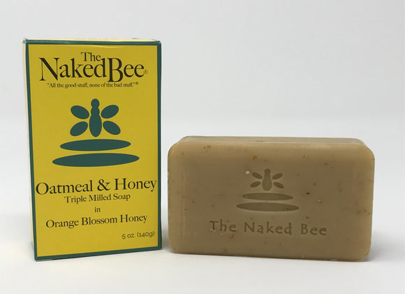 The Naked Bee Oatmeal & Honey Triple Mill Soap 5oz Orange Blossom Honey