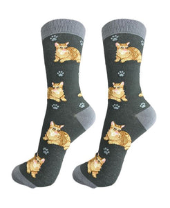 Happy Tails Socks Cat Orange Tabby