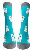 Happy Tails Socks White Poodle