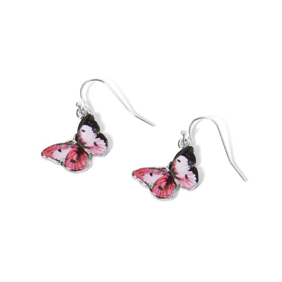 Whispers Pink Butterfly Earrings
